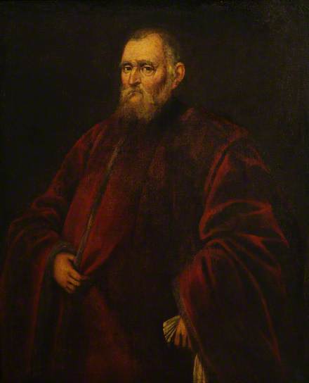 A Venetian Procurator ca 1580  by follower of Jacopo Tintoretto (1518-1594)  Courtauld Gallery London
